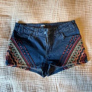 BDG Embroidered Jean Shorts